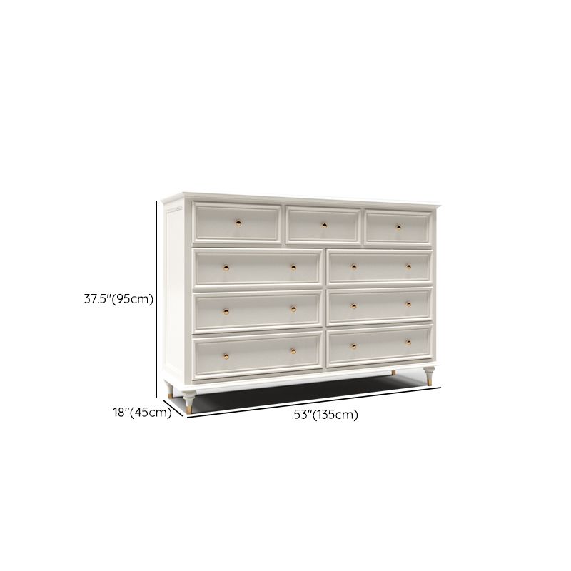 Chox de almacenamiento tradicional tocador de madera sólida con cajones de 9/8/7/5