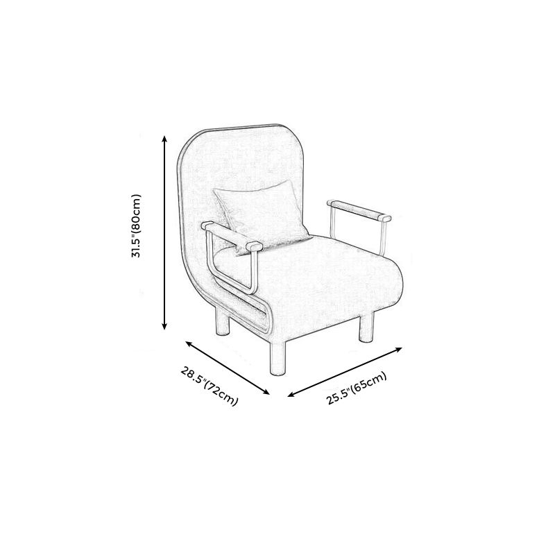 Convertible Accent chair Square Arms Velvet Convertible Chair with Basic Four Leg Clearhalo 'Accent Chairs' 'accent_chairs' 'Chairs & Seating' 'furn' 'furn_accent_chairs' 'Furniture' 'Living Room Furniture' 1200x1200_f7815d47-ef1a-4168-b0e4-1aba8871fec2