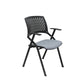 Chaise de bureau contemporaine à bras fixes en plastique, sans roues, chaise de conférence