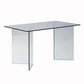 Rectangle Double Pedestal Home Furniture Clear Glass Dining Room Collection Clearhalo ' dining_table' 'Dining Tables & Seating' 'Dining Tables' 'furn' 'furn_dining_table' 'Furniture' 'furniture_dining_table' 'Kitchen & Dining Furniture' 'kitchen&dining_furn' 'kitchen' 'kitchen_dining_table' 1200x1200_f785e376-e03f-4219-b586-4c8a363ad69b