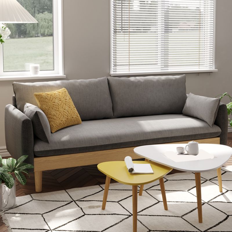 Living Room Fabric Loveseat Cushion Back Settee with Square Arms Clearhalo 'furn' 'furn_sofas' 'Furniture' 'furniture_sofas' 'Living Room Furniture' 'Sofa' 'sofas' 1200x1200_f786614d-ea0c-405a-bff3-7dd93de31724