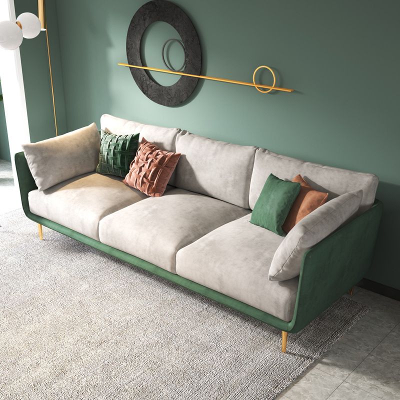 Stain Resistant Square Arm 3/4-Seat Sofa Extra Long Faux Leather Settee Clearhalo 'furn' 'furn_sofas' 'Furniture' 'furniture_sofas' 'kitchen' 'kitchen_sofas' 'Living Room Furniture' 'Sofa' 'sofas' 1200x1200_f787d69a-8316-4c73-b188-f1060eb92b96