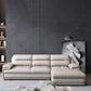 Beige Contemporary Sofa/Sectional with Genuine Leather and Leather Clearhalo 'furn' 'furn_sectionals' 'Furniture' 'furniture_sectionals' 'kitchen' 'kitchen_sectionals' 'Living Room Furniture' 'Sectionals' 1200x1200_f7899de7-22d3-4d5c-99bc-26fd8037d399