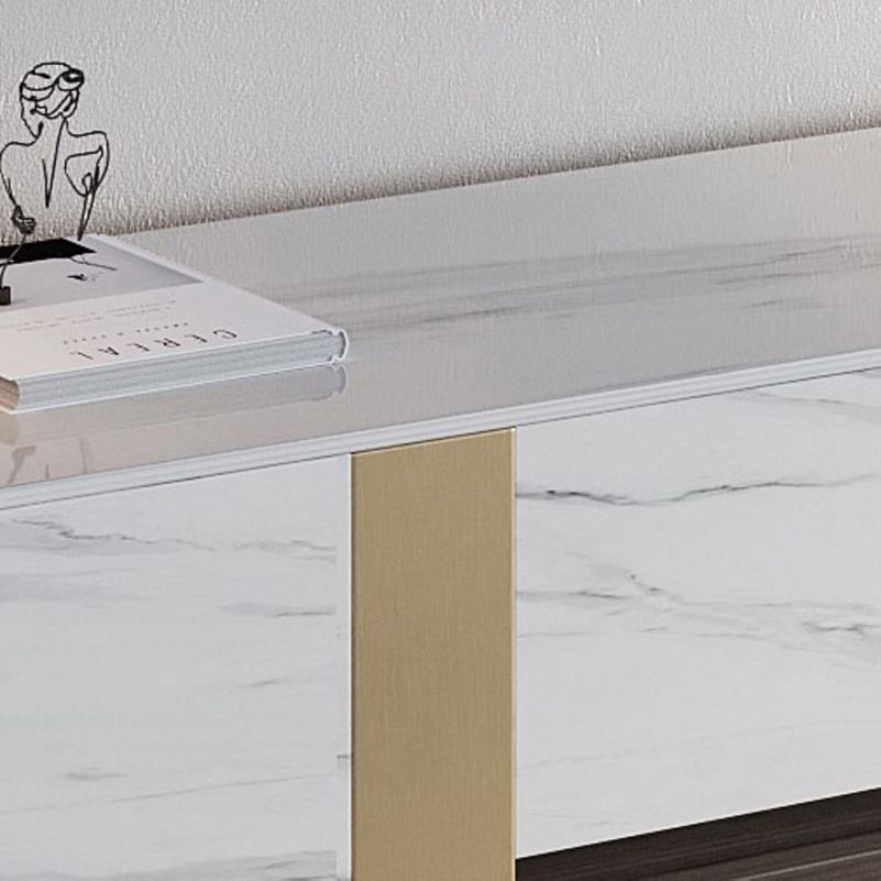 Glam TV Console Enclosed Storage Stone Media Console with 4 Drawers for Living Room Clearhalo 'furn' 'furn_tv_stands_entertainment_centers' 'Furniture' 'Living Room Furniture' 'TV Stands & Entertainment Centers' 'TV Stands & Media Storage Furniture' 'tv_stands_entertainment_centers' 1200x1200_f78a8b49-2fd5-4e4e-a377-efd864adbc31