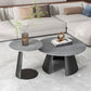 Glam Table basse ronde sur pied / 3 pieds en ardoise