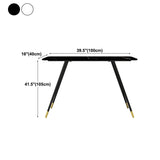 Industrial Style Black Metal Bar Table Faux Marble Rectangle Top Indoor Table with 4 Legs Clearhalo 'Bar Furniture' 'Bar Tables' 'bar_tables' 'furn' 'furn_bar_tables' 'Furniture' 'furniture_bar_tables' 'Kitchen & Dining Furniture' 'kitchen&dining_furn' 'kitchen' 1200x1200_f78d3347-3a3d-49ad-ba14-9a89f4f73e23