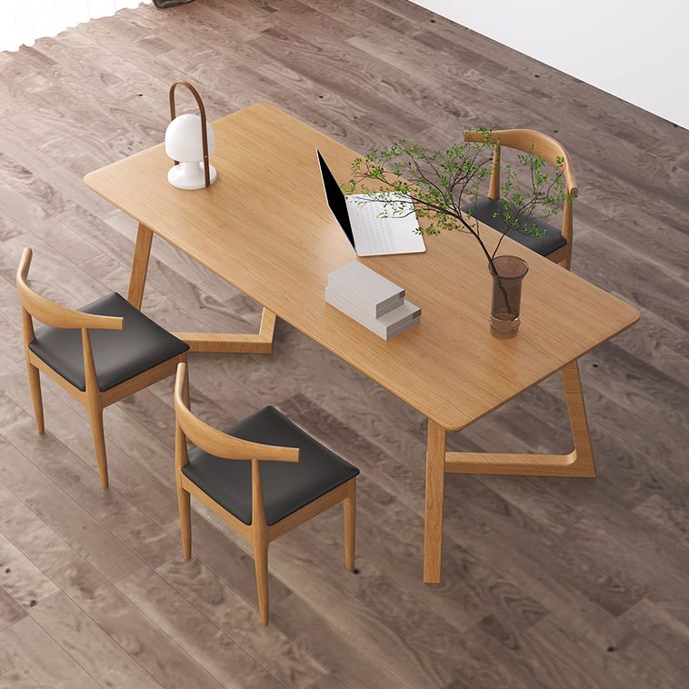 Rectangular Modern Writing Desk Pine Wood and Ash Wood Desk for Living Room Clearhalo 'furn' 'furn_office_desk' 'Furniture' 'Office Desks' 'Office Furniture' 'office_desk' 1200x1200_f78f03ed-70a7-4562-bad3-2f5e836e6217