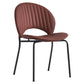 Contemporary Indoor Side Chair Open Back in Brown Dining Chair