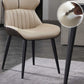 Contemporary Arm Dining Chairs Leather Curved Parsons Chair for Brasserie