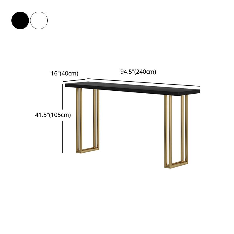 Contemporary Gold Event and Cocktail Table Wood Sled Rectangle Counter Table Clearhalo 'Bar Furniture' 'Bar Tables' 'bar_tables' 'furn' 'furn_bar_tables' 'Furniture' 'furniture_bar_tables' 'Kitchen & Dining Furniture' 1200x1200_f7924b3d-1bef-4ebe-b83f-76dcef34119b