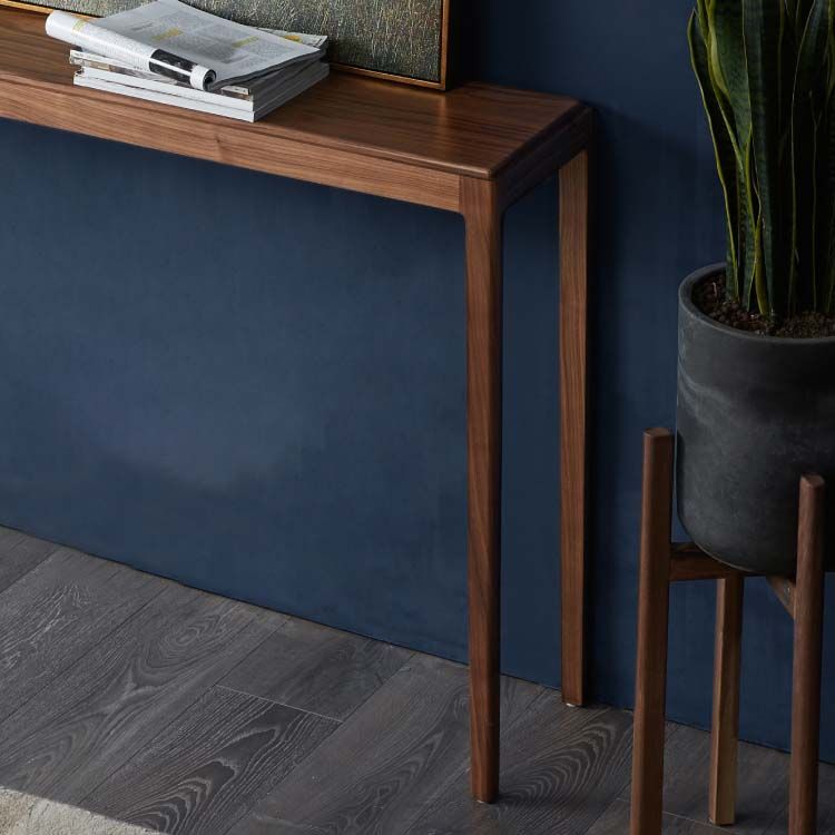 Tavolo da divano con console di pino moderno di metà secolo con 4 gambe per sala