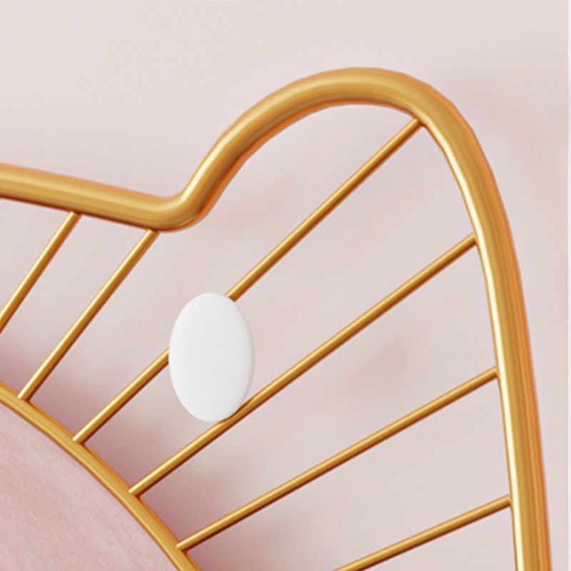 Glam Open-Frame Bed with Upholstered Headboard and Metal Legs Clearhalo 'Bedroom Furniture' 'Beds' 'furn' 'furn_beds' 'Furniture' 1200x1200_f792d770-7ccd-42d0-8920-885f29913c53