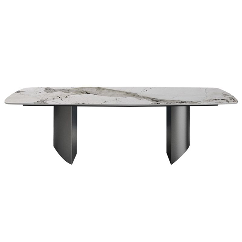 Metal Traditional Luxury Rectangle Table Sintered Stone Dining Table for Dining Room Clearhalo ' dining_table' 'Dining Tables & Seating' 'Dining Tables' 'furn' 'furn_dining_table' 'Furniture' 'furniture_dining_table' 'Kitchen & Dining Furniture' 'kitchen&dining_furn' 'kitchen' 'kitchen_dining_table' 1200x1200_f792ea35-6f33-42dc-bcb9-9aa9f7e1bd2d
