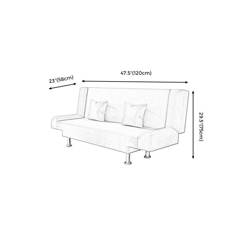 Cotton Blend 23"W Back Sofa Modern Armless Couch for Living Room Clearhalo 'furn' 'furn_sofas' 'Furniture' 'furniture_sofas' 'kitchen' 'kitchen_sofas' 'Living Room Furniture' 'Sofa' 'sofas' 1200x1200_f793ded4-e53d-43dc-91d0-1469d02e58d9