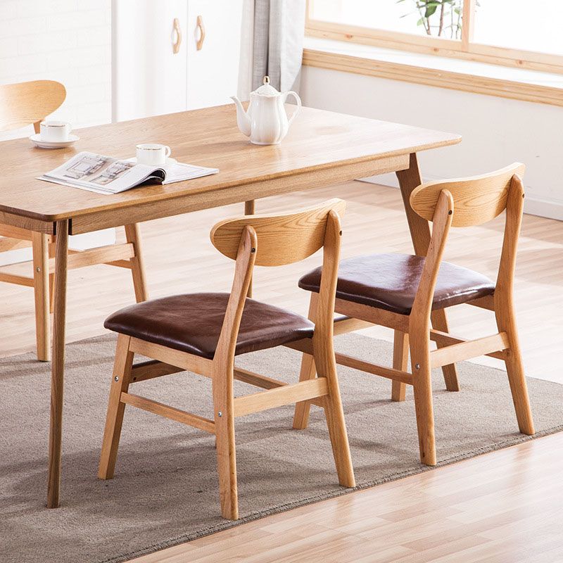 Industrial Wood Kitchen Dining Room Chair Open Back Side Chair Clearhalo 'Dining Chairs' 'Dining Tables & Seating' 'dining_chair' 'furn' 'furn_dining_chair' 'Furniture' 'furniture_dining_chair' 'Kitchen & Dining Furniture' 1200x1200_f7941414-1cf0-47a5-a7b1-a233b4d4b299