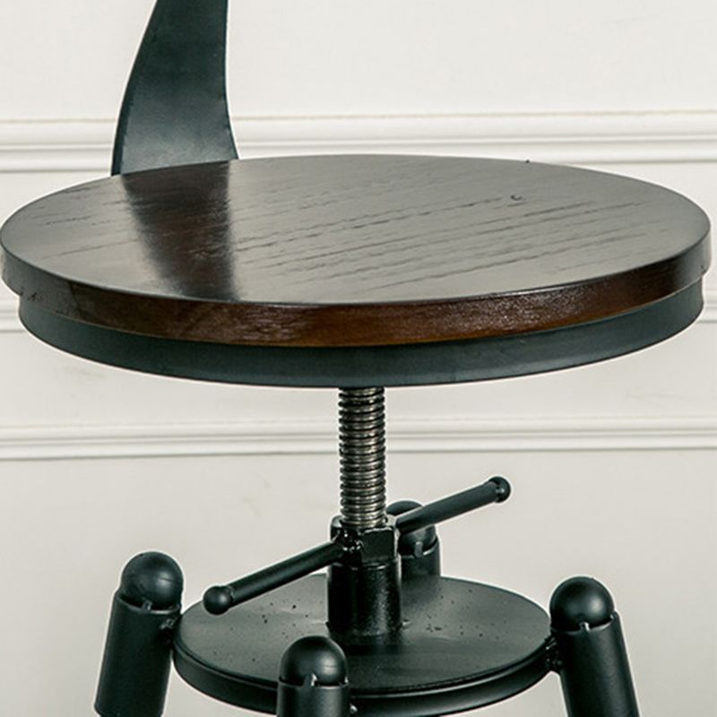 Coffee Shop Bar Stool Footrest Adjustable Height Counter Stool with Iron Legs Clearhalo 'Bar Furniture' 'Bar Stools' 'bar_stools' 'furn' 'furn_bar_stools' 'furniture_bar_stools' 'Kitchen & Dining Furniture' 'kitchen&dining_furn' 'kitchen' 'kitchen_furn' Furniture' 1200x1200_f7943f25-db98-4a92-8312-0c7251785ed8