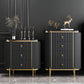 Glam Stone Storage Chest Home 16" W Vertical Chest with 3 Drawers