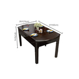 Traditional 4 Legs Dining Table Extendable Dining Table for Dining Room