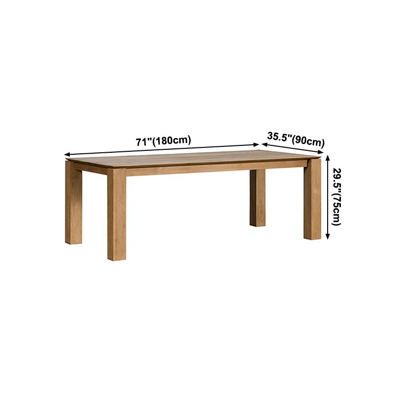 Solid Wood Contemporary Rectangular Table Wood Top Table with 4 Legs Clearhalo ' dining_table' 'Dining Tables & Seating' 'Dining Tables' 'furn' 'furn_dining_table' 'Furniture' 'furniture_dining_table' 'Kitchen & Dining Furniture' 'kitchen&dining_furn' 'kitchen' 'kitchen_dining_table' 1200x1200_f797e219-1306-46b7-9c31-044012f2d1a5