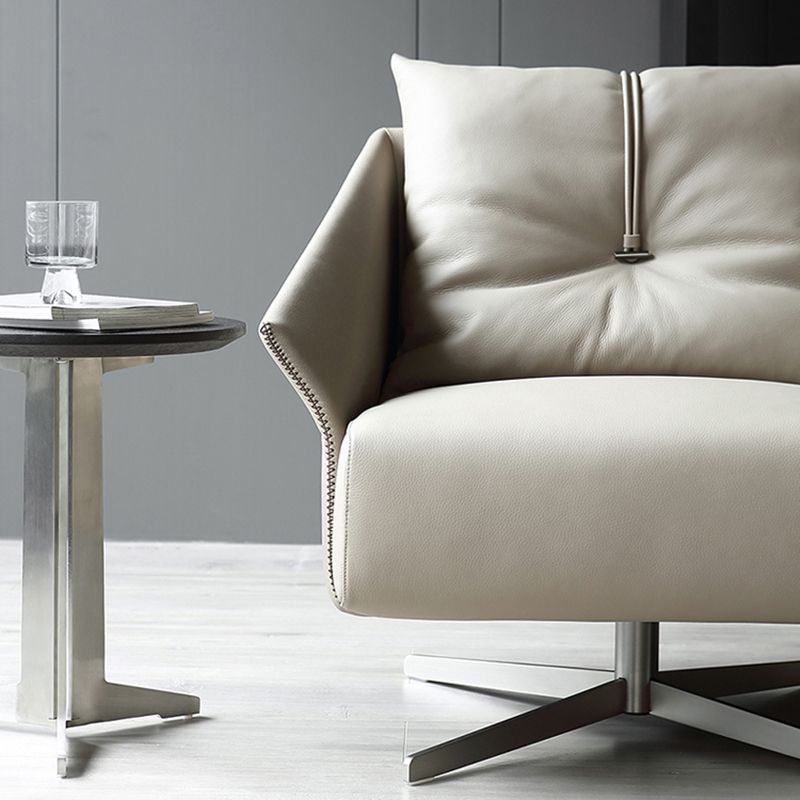 Chaise en cuir fausse 33 "L x29,5" W x27,5 "H chaise pivotante pour le salon