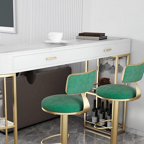 Industrial Bar Stools Low Back Dining Stools with Metal Base