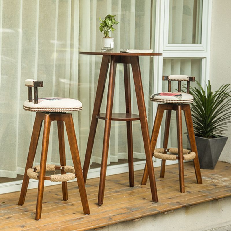 Scandinavia Style Bar-stool Linen Blend Seat Wooden Legs for Kitchen Bar Clearhalo 'Bar Furniture' 'Bar Stools' 'bar_stools' 'furn' 'furn_bar_stools' 'furniture_bar_stools' 'Kitchen & Dining Furniture' 'kitchen&dining_furn' 'kitchen' 'kitchen_furn' Furniture' 1200x1200_f79a985b-f8ec-43a3-befe-2f308a606492