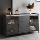 35.43 "H Sideboard Moderner Style Dining -Server mit 3 Schubladen für Küchen- und Esszimmer