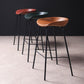 Contemporary Leather Counter Stools Metal Bar Stool for Living Room
