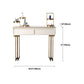 White/Grey Vanity Wood Makeup Dressing Table Stone Top Dresser