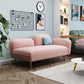 Hair Pin Legs Tight Back Square Arm Transitional Modern Loveseat for Apartment Clearhalo 'furn' 'furn_sofas' 'Furniture' 'furniture_sofas' 'kitchen' 'kitchen_sofas' 'Living Room Furniture' 'Sofa' 'sofas' 1200x1200_f79dbe0f-4dd0-4bb6-ae75-31a6ff1e5d36