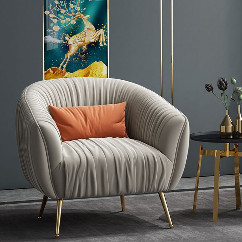 Modern Pillow Back Chair Solid Color Upholstered Sloped Arms Chair Clearhalo 'Accent Chairs' 'accent_chairs' 'Chairs & Seating' 'furn' 'furn_accent_chairs' 'Furniture' 'Living Room Furniture' 1200x1200_f79e3e0c-9cfd-4190-ad14-89a1ba3fb4b4