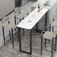 Modern Style Bar Table 42-inch Height Stone Top and Metal Pedestal Bistro Table Clearhalo 'Bar Furniture' 'Bar Tables' 'bar_tables' 'furn' 'furn_bar_tables' 'Furniture' 'furniture_bar_tables' 'Kitchen & Dining Furniture' 1200x1200_f7a12bf2-c651-4ec0-a1fd-cabbf6a454f4