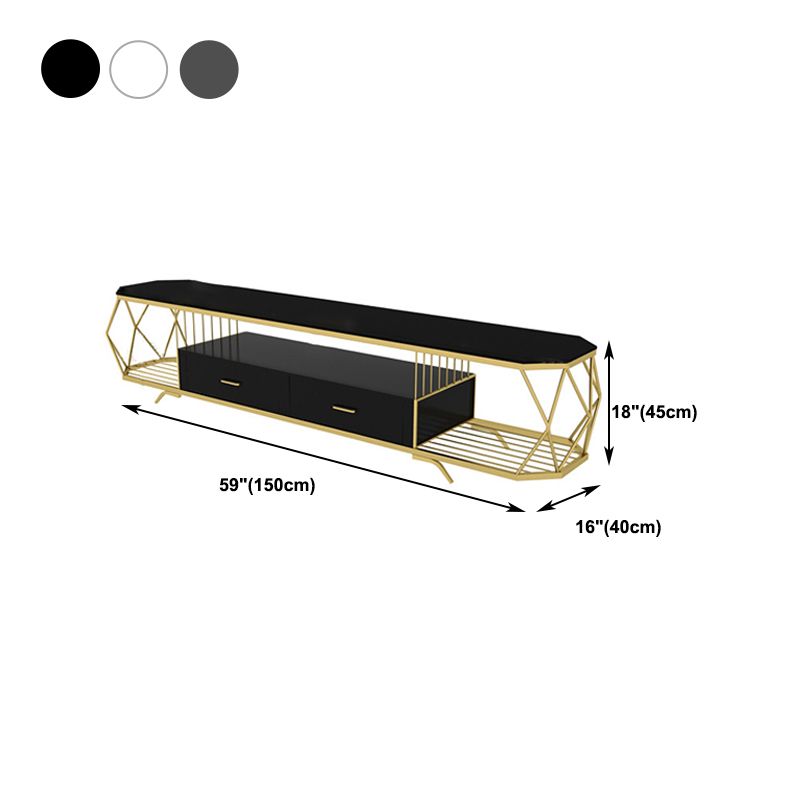 17.72"H TV Stand Glam Style TV Console with 2 Drawers for Living Room Clearhalo 'furn' 'furn_tv_stands_entertainment_centers' 'Furniture' 'Living Room Furniture' 'TV Stands & Entertainment Centers' 'TV Stands & Media Storage Furniture' 'tv_stands_entertainment_centers' 1200x1200_f7a1dad7-9b44-4380-ac7a-cc1f5a9df13a