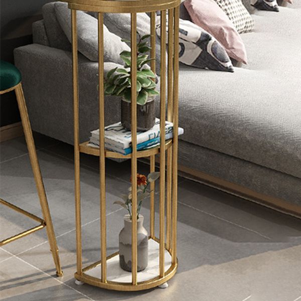 Oval Sintered Stone Bar Table Metal Base Dining Table with Storage Shelves Clearhalo 'Bar Furniture' 'Bar Tables' 'bar_tables' 'furn' 'furn_bar_tables' 'Furniture' 'Kitchen & Dining Furniture' 1200x1200_f7a235eb-8d08-4fd3-9709-552f96c83424