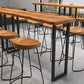 Metal Double Pedestal Bar Dining Table Industrial Rectangle Bar Height Table Clearhalo 'Bar Furniture' 'Bar Tables' 'bar_tables' 'furn' 'furn_bar_tables' 'Furniture' 'Kitchen & Dining Furniture' 1200x1200_f7a494af-7a62-4711-a676-5bd53bf8dde7