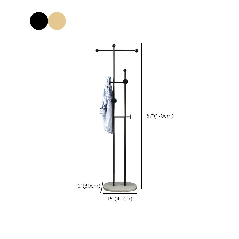 Gorgeous Coat Rack Bedroom Metal Hooks Coat Rack with Marble Bottom Clearhalo 'Entry & Mudroom Furniture' 'furn' 'furn_hall_tree_coat_racks' 'Furniture' 'Hall Trees & Coat Racks' 'hall_tree_coat_racks' 1200x1200_f7a498e9-4da5-408a-a019-193efddb5889