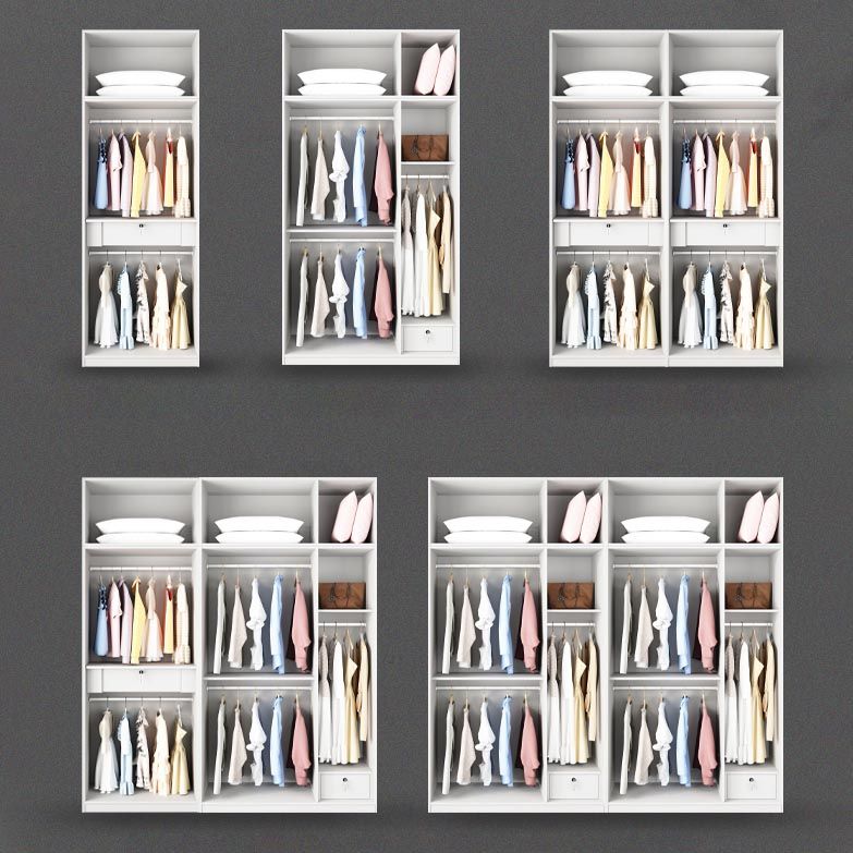 Hout- en glazen kledingkastkast eigentijds scharnierende garderobe kast