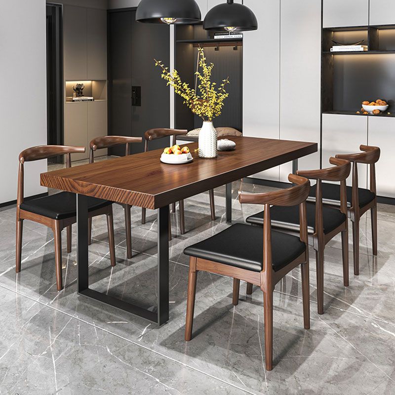 1/2/3/5/7 Pieces Brown Dining Room Set Industrial Style Solid Wood Furniture Clearhalo 'Dining Room Sets' 'Dining Tables & Seating' 'dining_room_set' 'furn' 'furn_dining_room_set' 'Furniture' 'furniture_dining_room_set' 'Kitchen & Dining Furniture' 'kitchen&dining_furn' 'kitchen' 1200x1200_f7a6b23a-91f4-4684-89e1-7d56ce1d6c0c