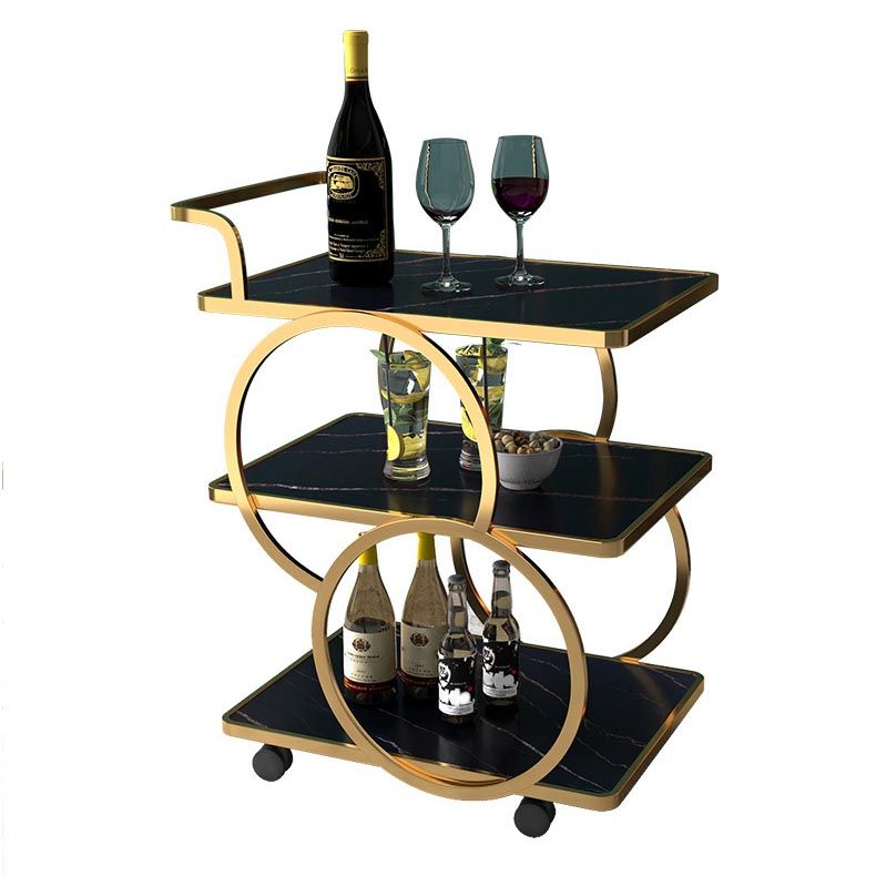 31.50" High Contemporary Rectangle Prep Table Rolling Metal Prep Table for Home