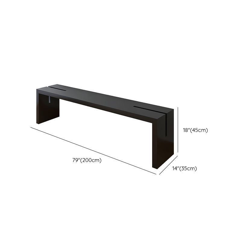 Contemporary Wooden Bench Bedroom Seating Bench in Black with Legs Clearhalo 'Benches' 'Chairs & Seating' 'furn' 'furn_benches' 'Furniture' 'Living Room Furniture' 1200x1200_f7a76877-95ce-40da-ad5f-5ffcea306682