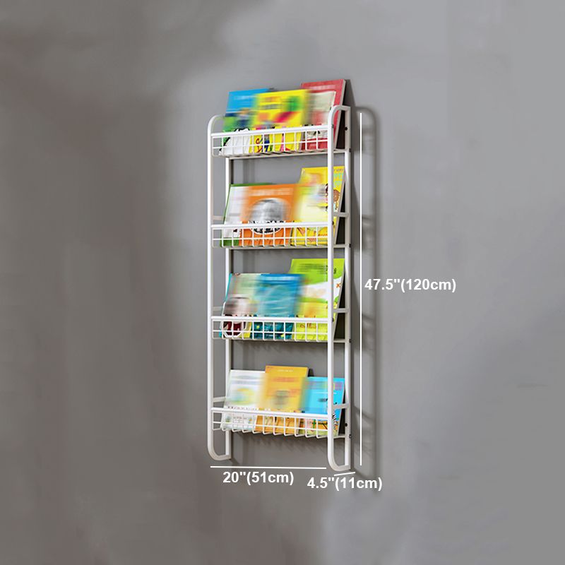 White Bookshelf Contemporary Style Wall Mounted Bookcase for Home Office Clearhalo 'Bookcases' 'furn' 'furn_bookcases' 'Furniture' 'furniture_bookcases' 'kitchen' 'kitchen_bookcases' 'Living Room Furniture' 'Office Furniture' 1200x1200_f7a7c5ed-0754-43c3-b939-95b853a87886