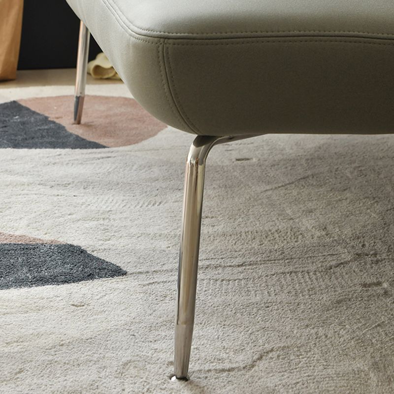 Canapé moderne de 2/3 places canapé en cuir en cuir avec des jambes en métal