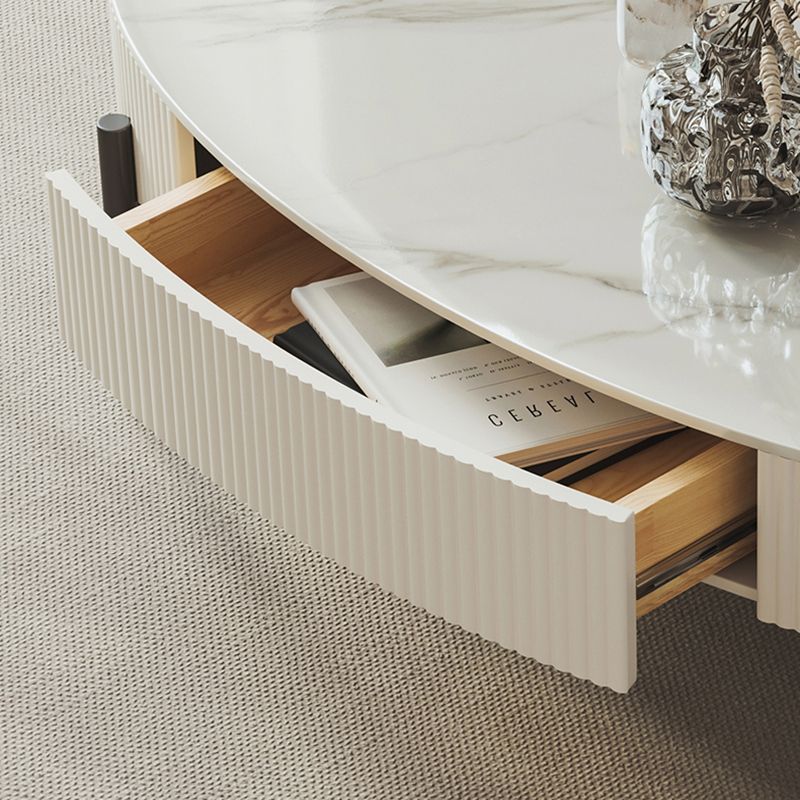 Glam Coffee Cocktail Table with Storage Drawer and 4 Iron Legs Clearhalo 'Coffee & Accent Tables' 'Coffee Tables' 'coffee_tables' 'furn' 'furn_coffee_tables' 'Furniture' 'Living Room Furniture' 1200x1200_f7aa5871-18fd-4cf2-a4f8-d877f900be35