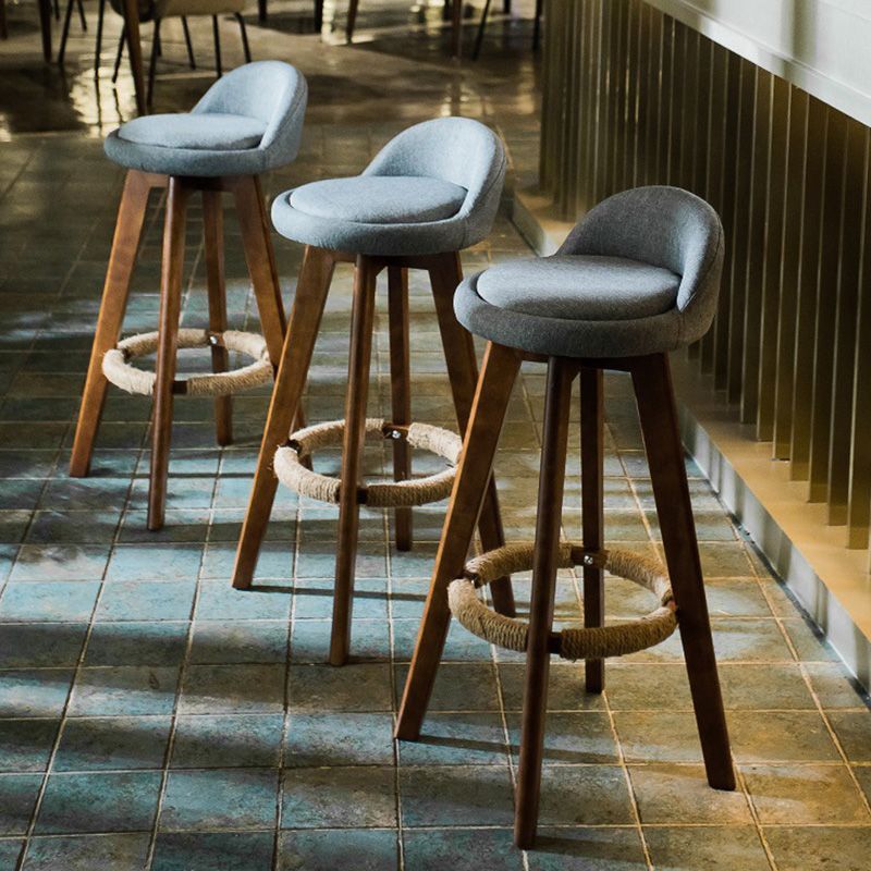Modern Rubberwood Indoor Stool Matte Finish Upholstered Bar Stools Clearhalo 'Bar Furniture' 'Bar Stools' 'bar_stools' 'furn' 'furn_bar_stools' 'Furniture' 'furniture_bar_stools' 'Kitchen & Dining Furniture' 1200x1200_f7ac5f71-83be-4d43-b760-ad0ca7837a59