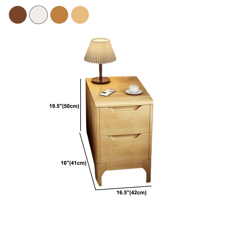 20-Zoll H-Nachttisch 2-Drawer-Lagerung Massive Holzbeine inklusive Nachttisch enthalten