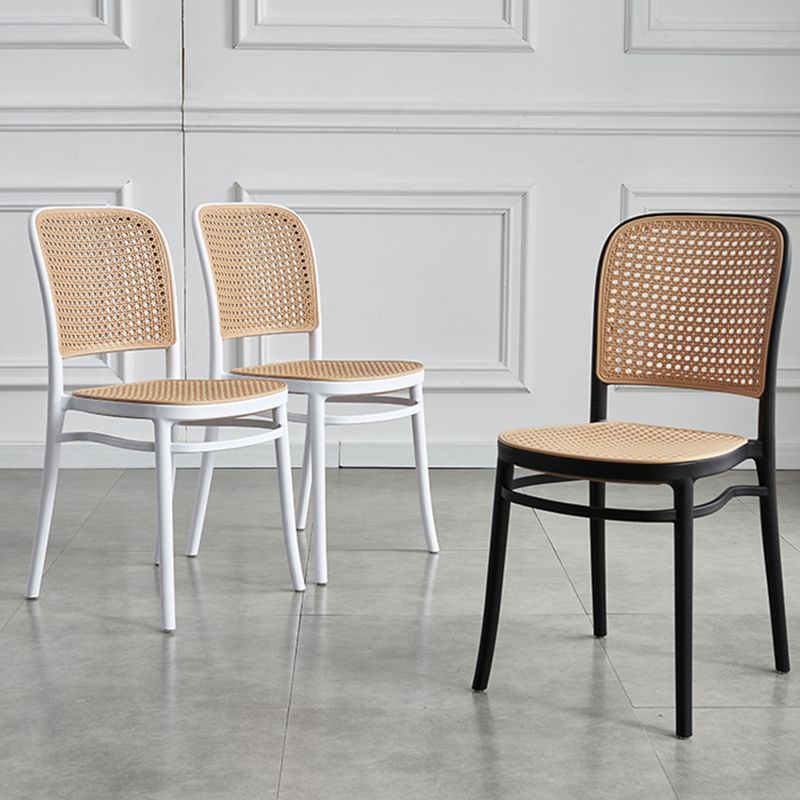 Nordic Wicker/Rattan Patio Dining Chair 34''H Open Back Dining Side Chair for Restaurant Clearhalo ' kitchen&dining_furn' 'Dining Chairs' 'Dining Tables & Seating' 'dining_chair' 'furn' 'furn_dining_chair' 'Furniture' 'furniture_dining_chair' 'Kitchen & Dining Furniture' 'kitchen' 1200x1200_f7ad12b7-b971-455c-91c5-48678668d26c