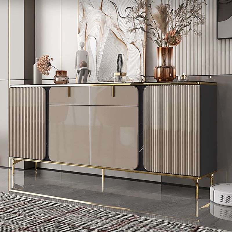Sideboard Glam Sideboard con cassetto in pietra e sideboard a buffet in legno