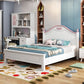 Scandinavian Solid Color Slat Bed Arched Bed With Custom Wood Legs
