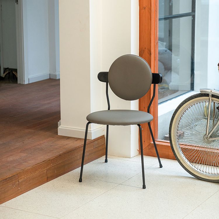 Contemporary Style Dining Chair Kitchen Armless Single Chair with Metal Legs Clearhalo ' kitchen&dining_furn' 'Dining Chairs' 'Dining Tables & Seating' 'dining_chair' 'furn' 'furn_dining_chair' 'Furniture' 'furniture_dining_chair' 'Kitchen & Dining Furniture' 'kitchen' 1200x1200_f7adaf98-4c63-4e05-804c-808b3901b3dd