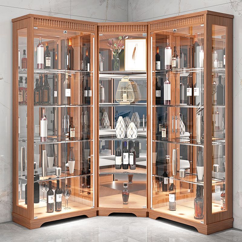 Armadio di vetro con mobile in vetro di gomma contemporanea con porte con porte